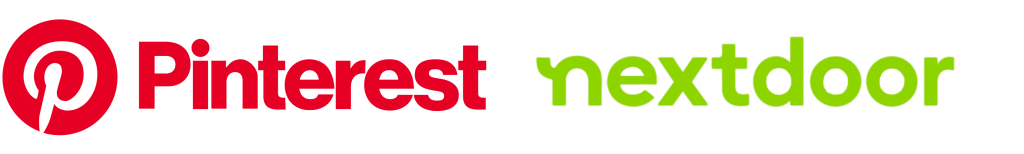 pinterest nextdoor logos