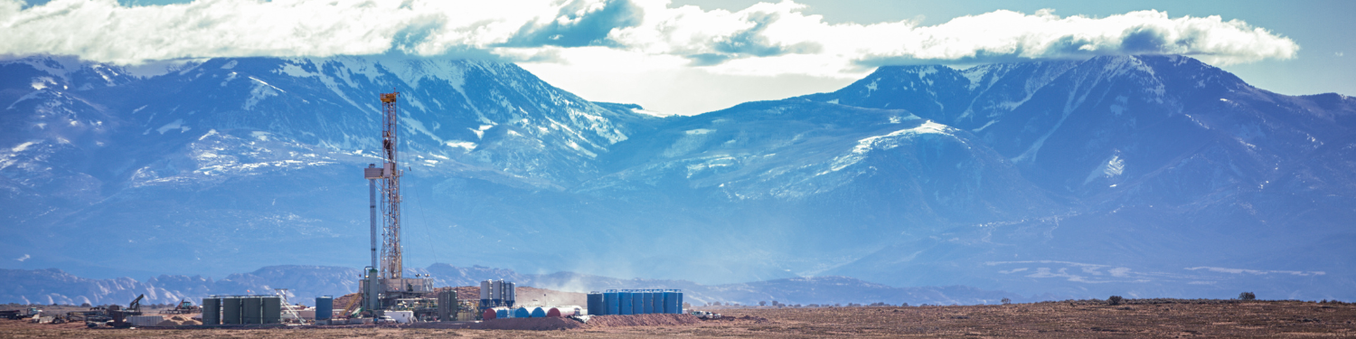 oil drill mountains